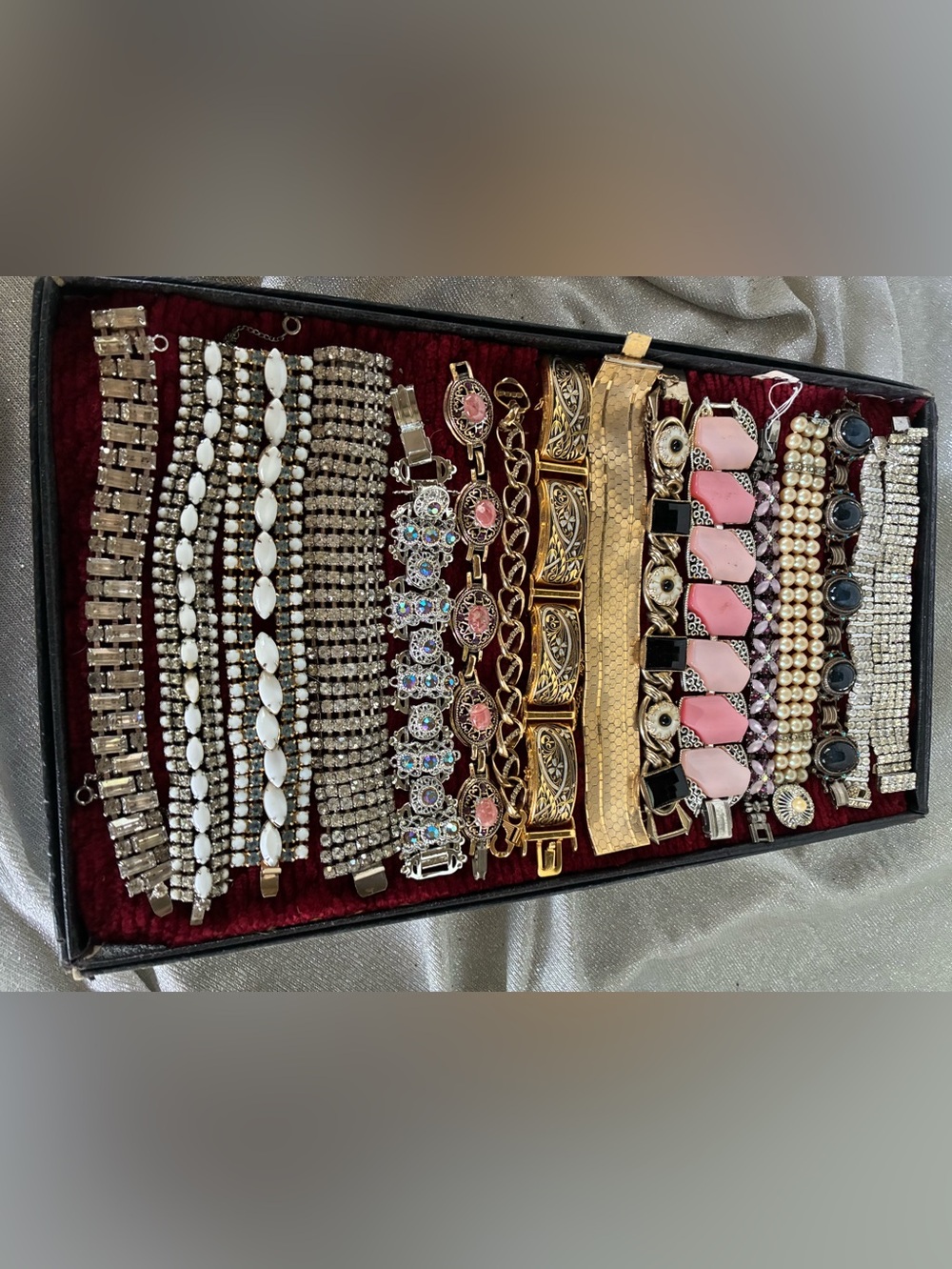 Vintage Gold and Pink Bracelet Collection - Women Jewelry